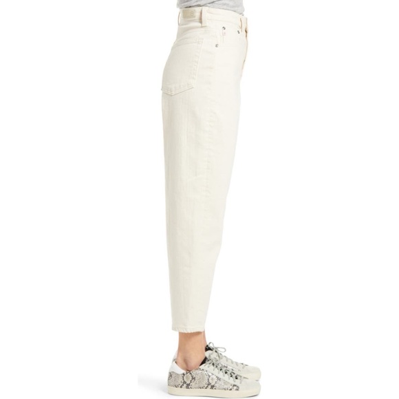 AG Renn High Rise Crop Barrel Leg Jeans // Ecru Dunes - Picture 3 of 13